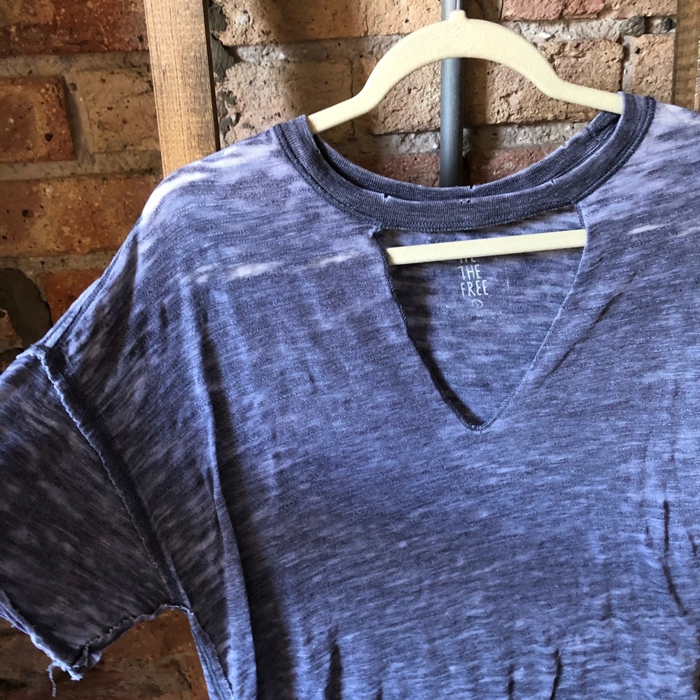 Free people distressed tshirt, size small